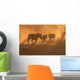 Zebras Walking into Dusty Wall Decal