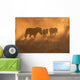 Zebras Walking into Dusty Wall Decal