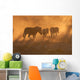 Zebras Walking into Dusty Wall Decal