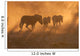 Zebras Walking into Dusty Wall Decal