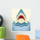 Shark Jaws Vector Color Illustration Wall Decal