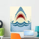 Shark Jaws Vector Color Illustration Wall Decal