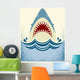 Shark Jaws Vector Color Illustration Wall Decal