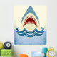 Shark Jaws Vector Color Illustration Wall Decal