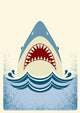 Shark Jaws Vector Color Illustration Wall Decal