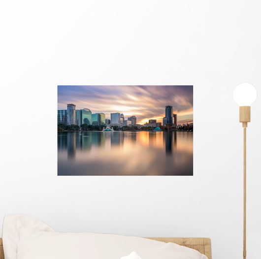 Orlando Florida Skyline in the Evening Wall Decal