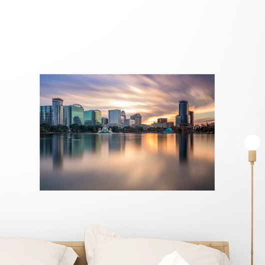 Orlando Florida Skyline in the Evening Wall Decal
