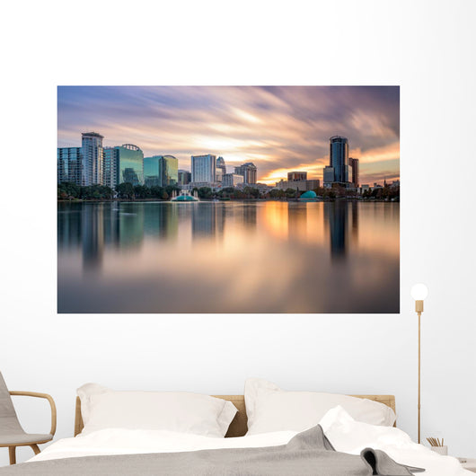 Orlando Florida Skyline in the Evening Wall Decal