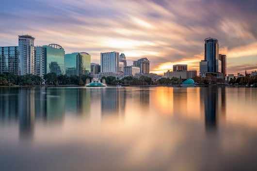 Orlando Florida Skyline in the Evening Wall Decal