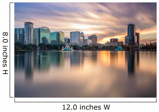 Orlando Florida Skyline in the Evening Wall Decal