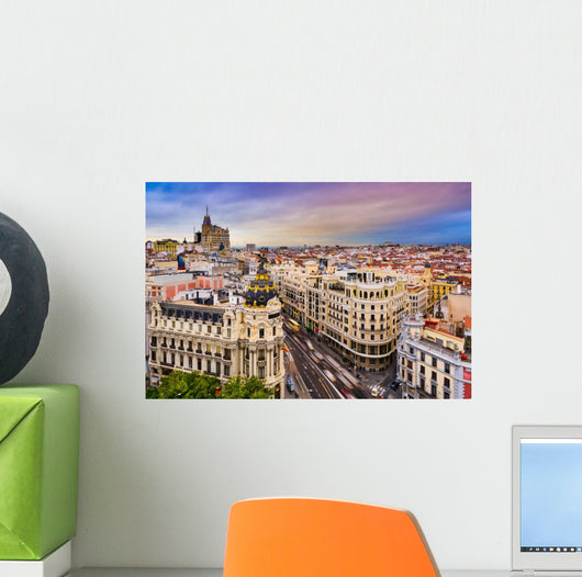 Madrid Cityscape Wall Decal