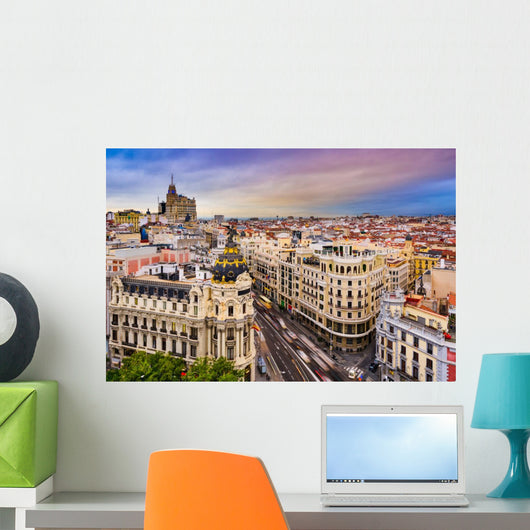 Madrid Cityscape Wall Decal