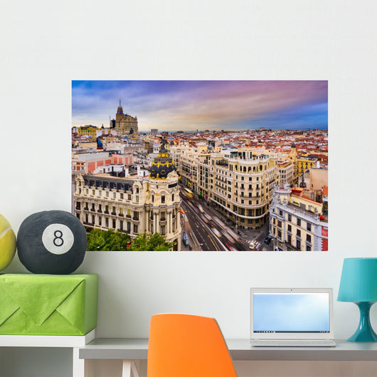 Madrid Cityscape Wall Decal