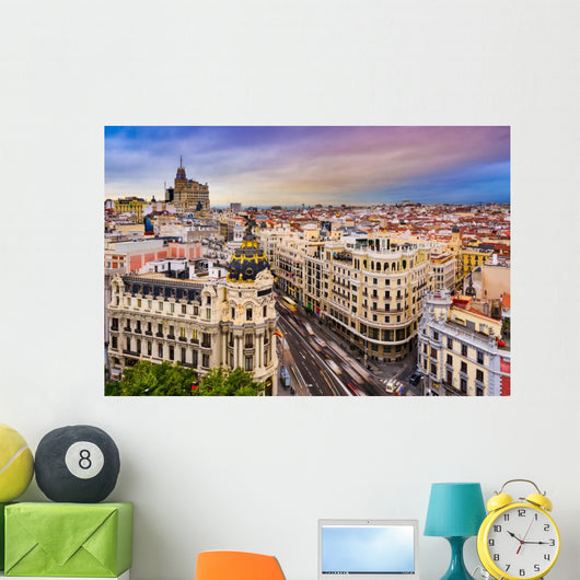 Madrid Cityscape Wall Decal