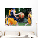 Girls Playing Basketball Wall Decal
