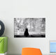 Silhouette Cat Watching for Wall Decal