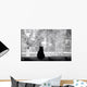 Silhouette Cat Watching for Wall Decal