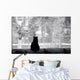 Silhouette Cat Watching for Wall Decal