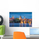 Prague Night Charles Bridge Wall Decal