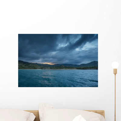 Komodo National Park Wall Decal shown on a wall