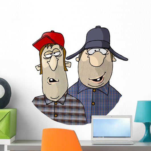 Two Rednecks Wall Decal
