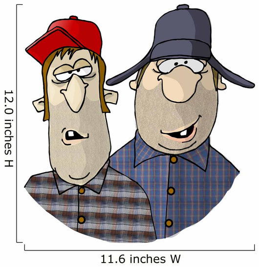 Two Rednecks Wall Decal