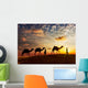 Two Cameleers Camel Drivers against Sunset Wall Decal