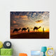 Two Cameleers Camel Drivers against Sunset Wall Decal
