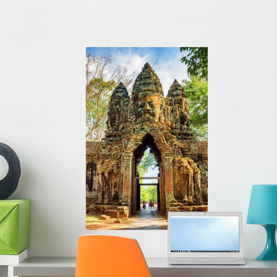 Gateway to Ancient Angkor Wall Decal shown on a wall