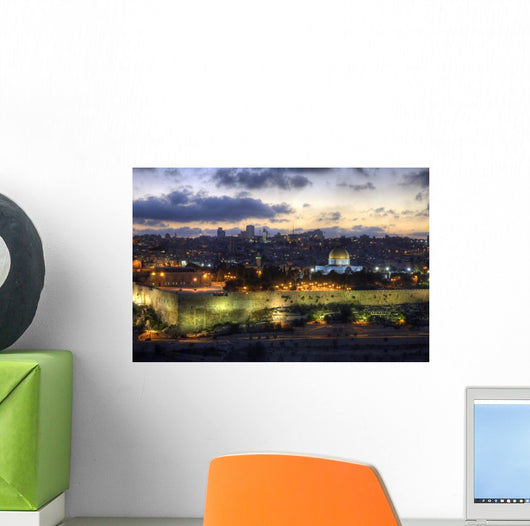 Old City Jerusalem Sunset Wall Decal