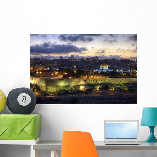 Old City Jerusalem Sunset Wall Decal