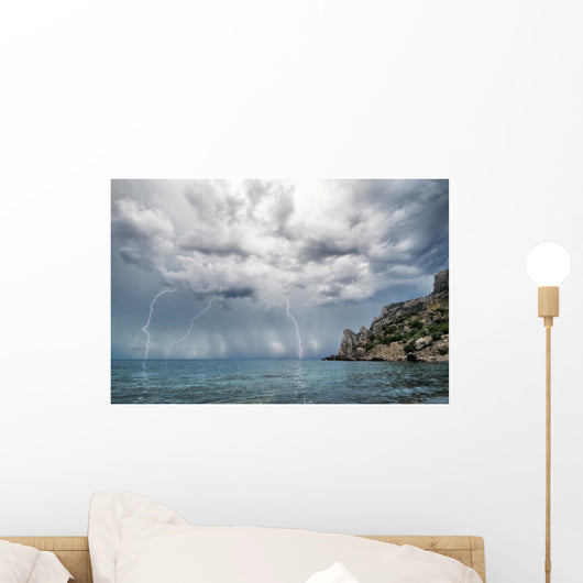 Lightning and Thunderstorm above Wall Decal