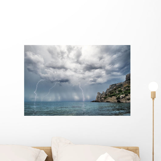 Lightning and Thunderstorm above Wall Decal