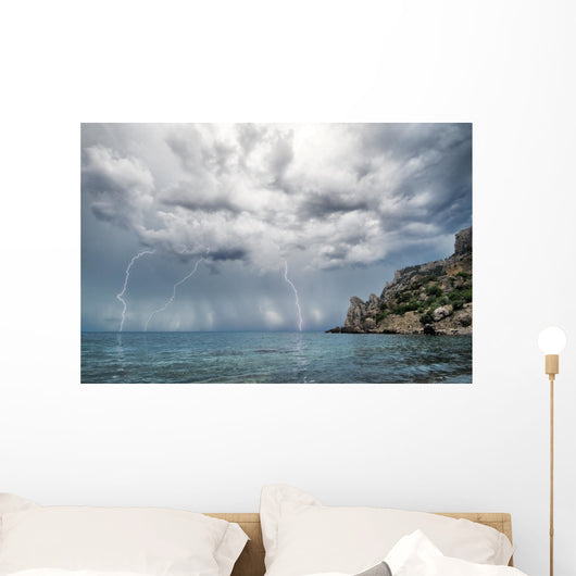 Lightning and Thunderstorm above Wall Decal