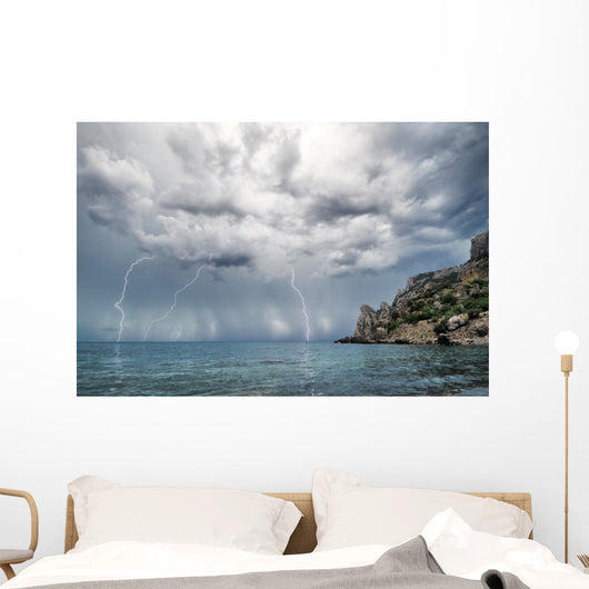 Lightning and Thunderstorm above Wall Decal