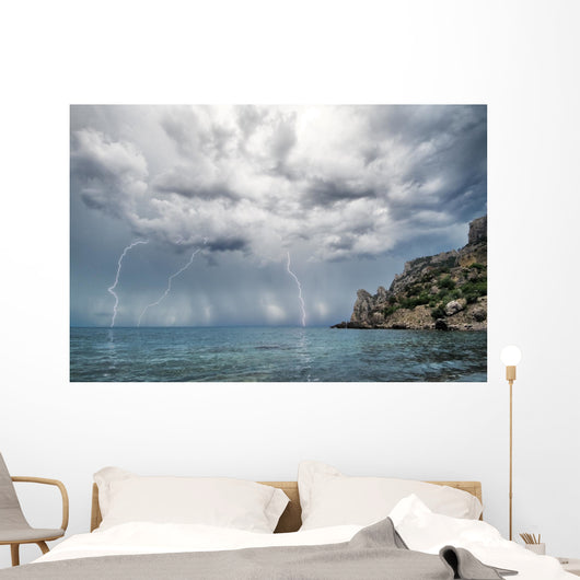 Lightning and Thunderstorm above Wall Decal