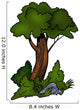 Tree 04 Cartoon Illustration Wall Decal
