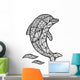 Stylized Vector Dolphin Zentangle Wall Decal