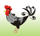 Rooster Illustration Wall Decal
