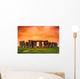 Stonehenge against Fiery Orange Wall Decal