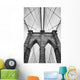 Black and White Brooklyn Bridge New York Vertical Wall Decal