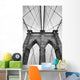 Black and White Brooklyn Bridge New York Vertical Wall Decal