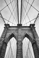 Black and White Brooklyn Bridge New York Vertical Wall Decal
