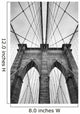 Black and White Brooklyn Bridge New York Vertical Wall Decal