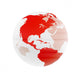 White-red Globe Wall Decal
