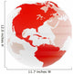 White-red Globe Wall Decal