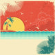 Vintage Nature Tropical Seascape Wall Decal