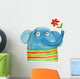 Elephant with Flower Watercolor Wall Decal