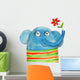 Elephant with Flower Watercolor Wall Decal