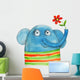 Elephant with Flower Watercolor Wall Decal